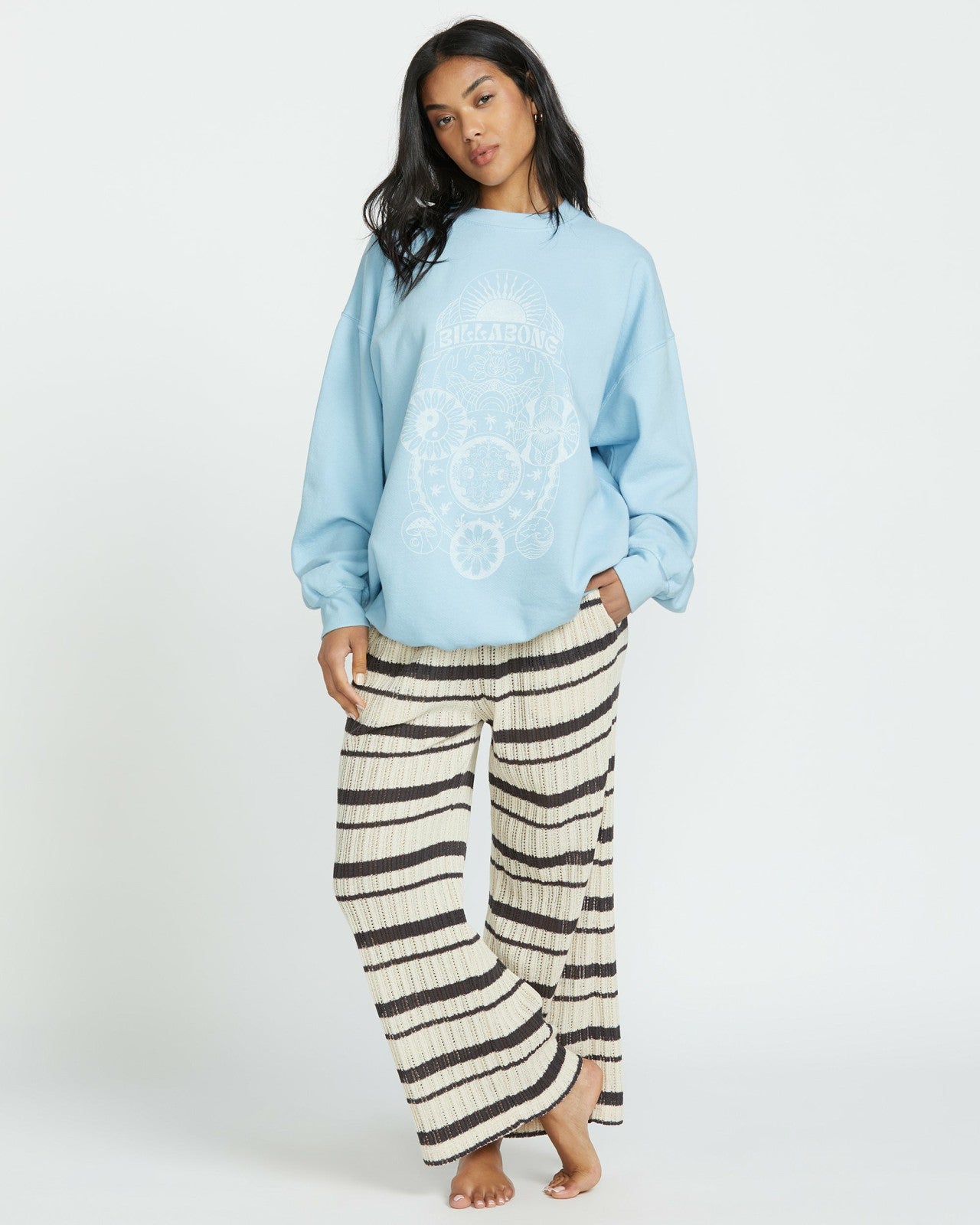 Ride In Crew Sweatshirt | Washed Chambray Billabong