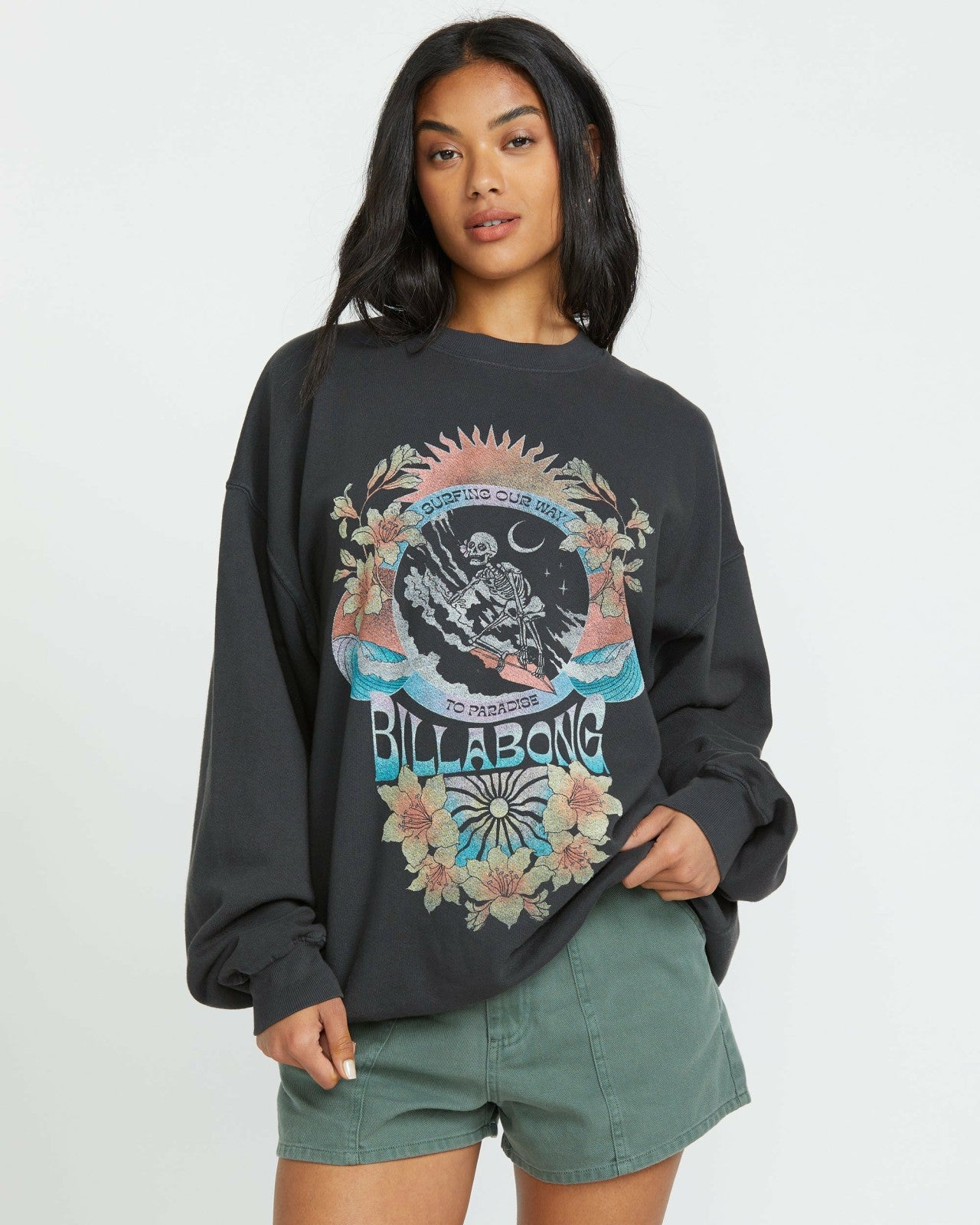 Ride In Crew Sweatshirt | Black Sands Billabong