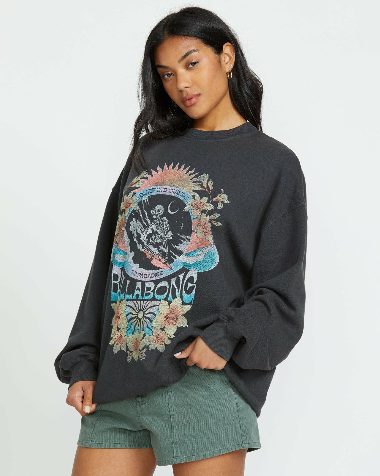 Ride In Crew Sweatshirt | Black Sands Billabong
