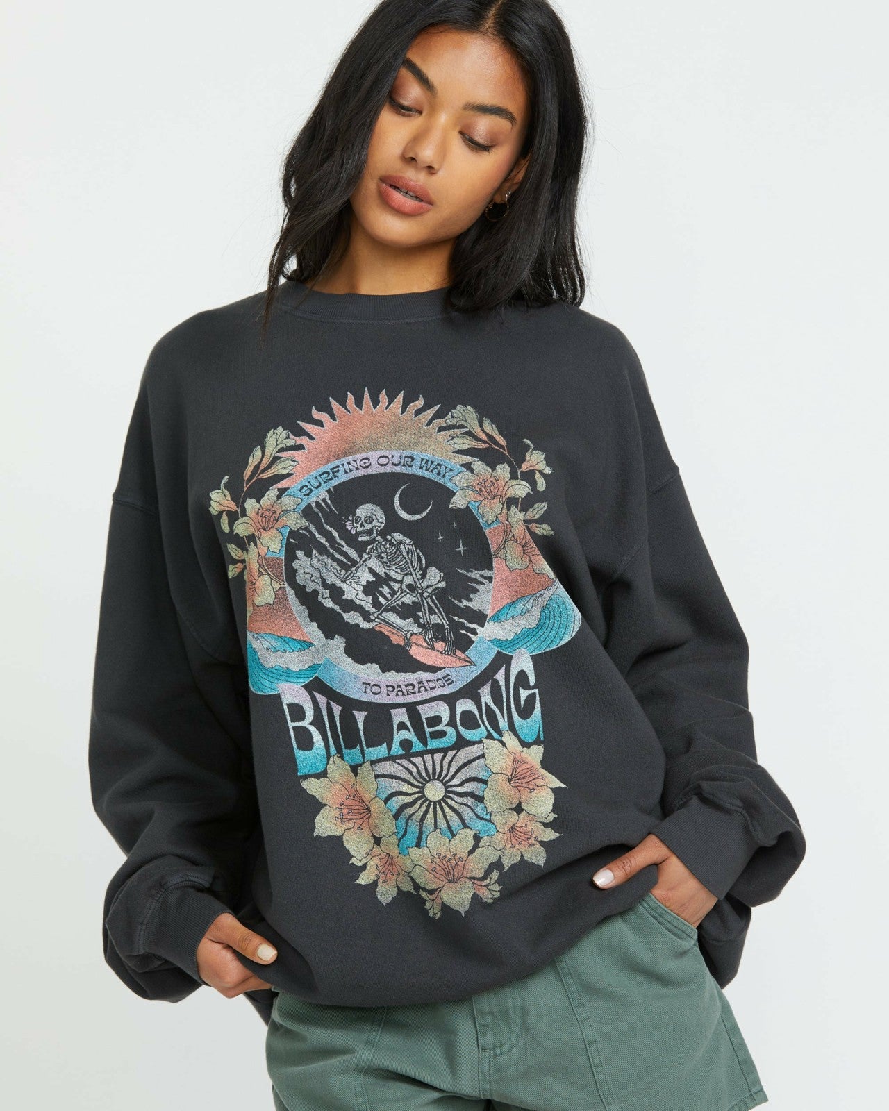 Ride In Crew Sweatshirt | Black Sands Billabong
