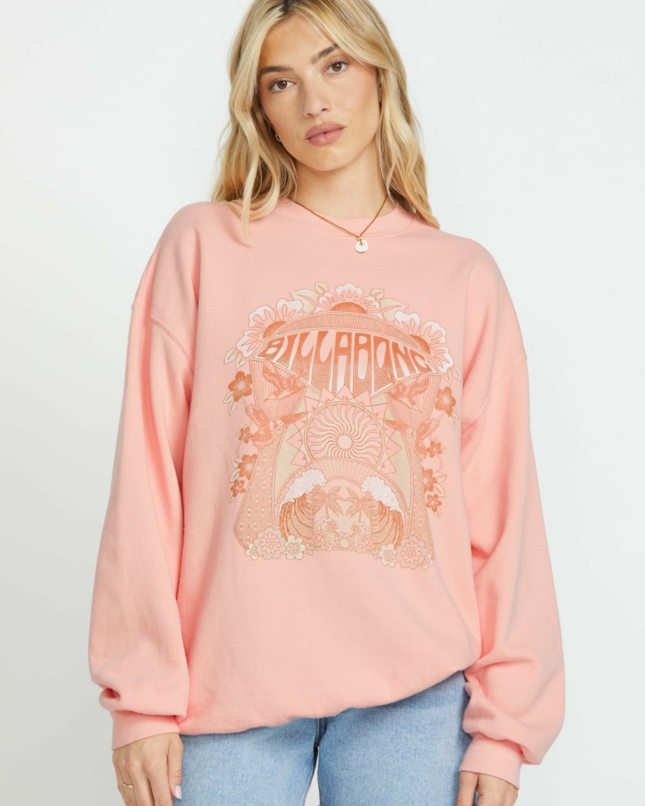 Ride In Crew Sweatshirt | Peach Kiss Billabong