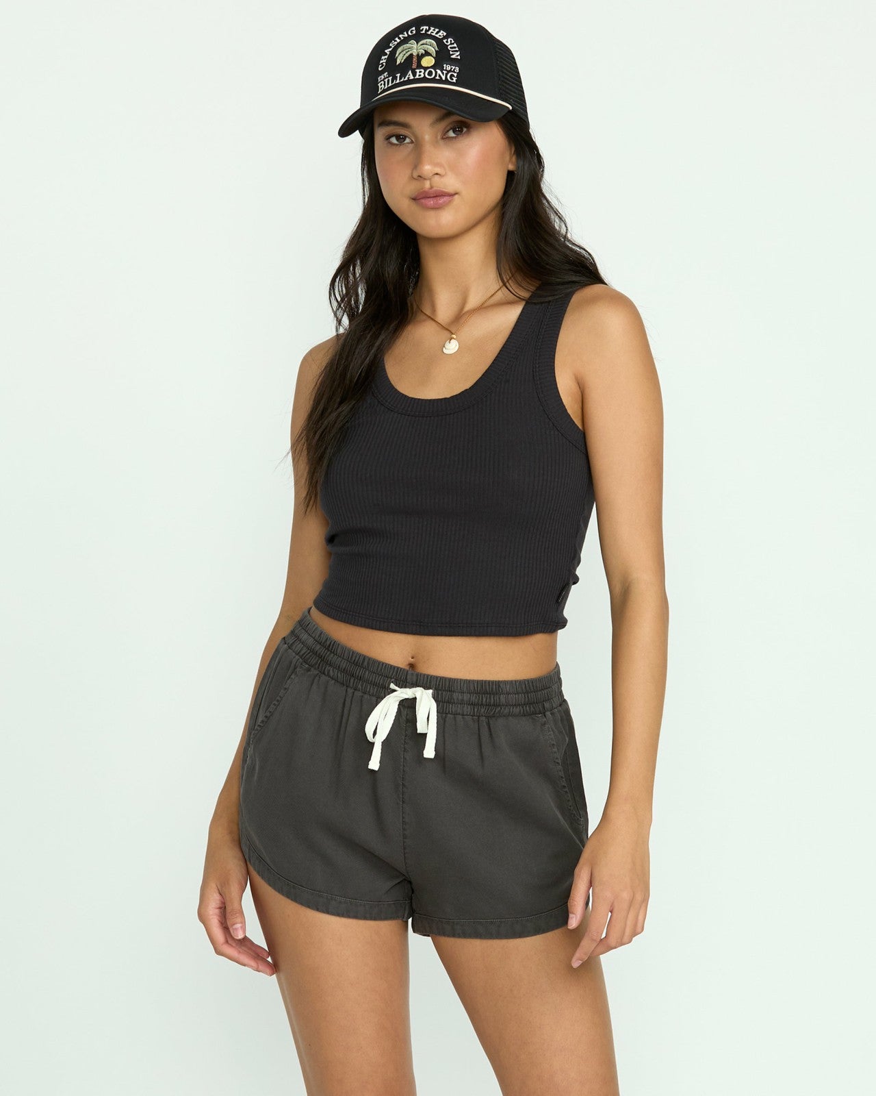 Road Trippin Elastic Waist Shorts | Off Black Billabong
