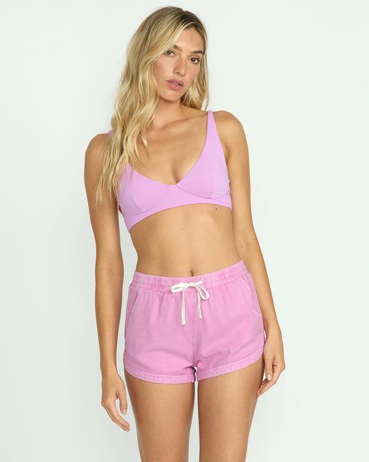Road Trippin Elastic Waist Shorts | Bright Rose Billabong