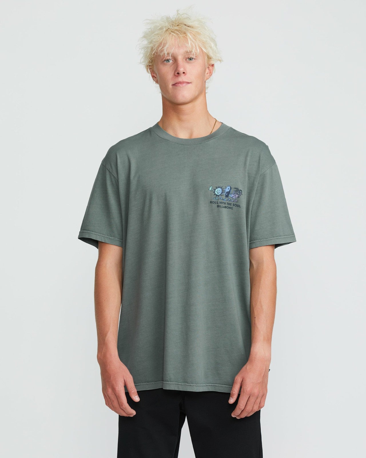 Roll Premium Wave Wash Short Sleeve Tee | Dark Slate Billabong