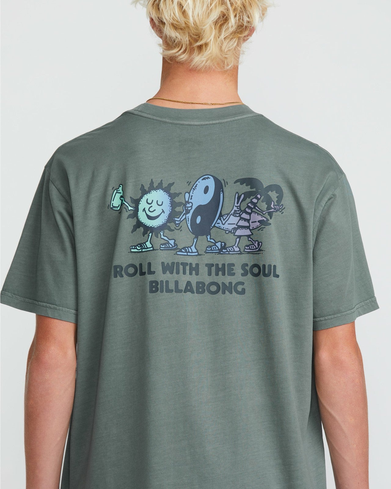 Roll Premium Wave Wash Short Sleeve Tee | Dark Slate Billabong