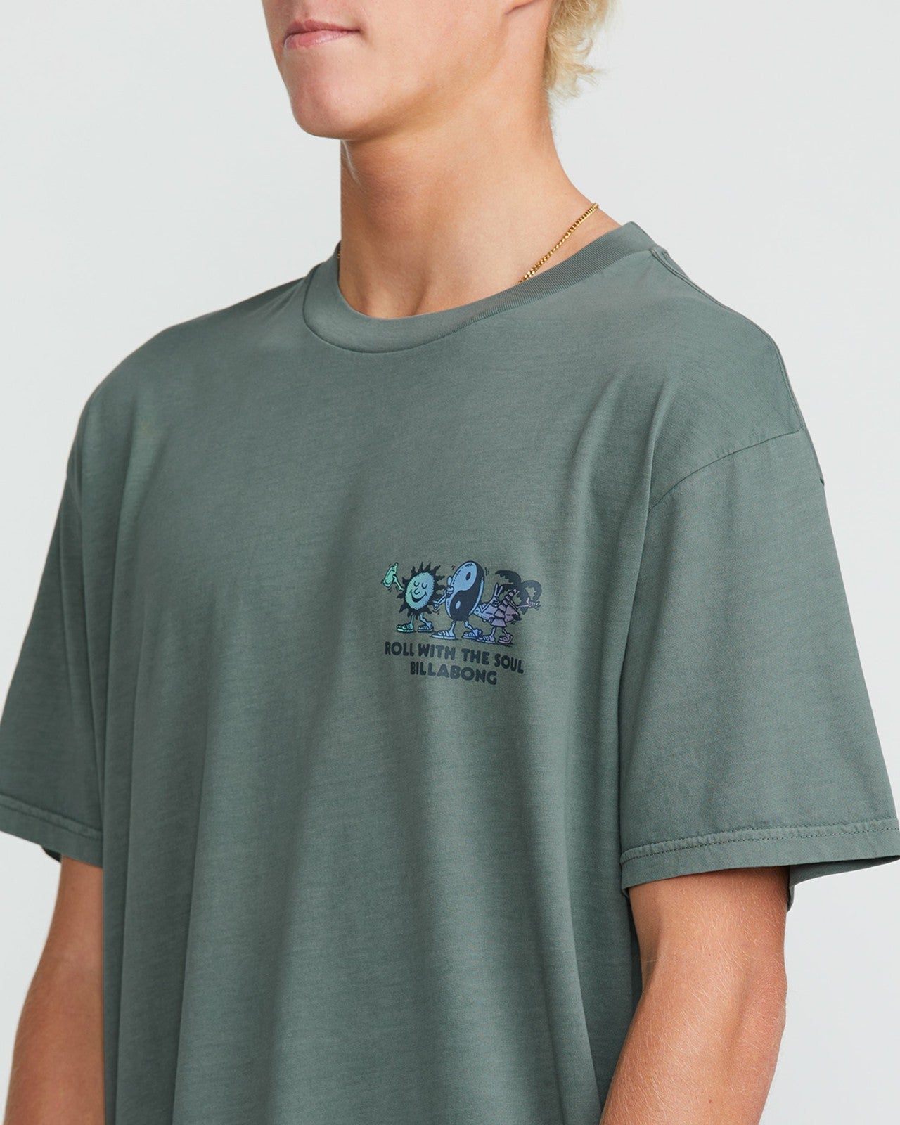 Roll Premium Wave Wash Short Sleeve Tee | Dark Slate Billabong
