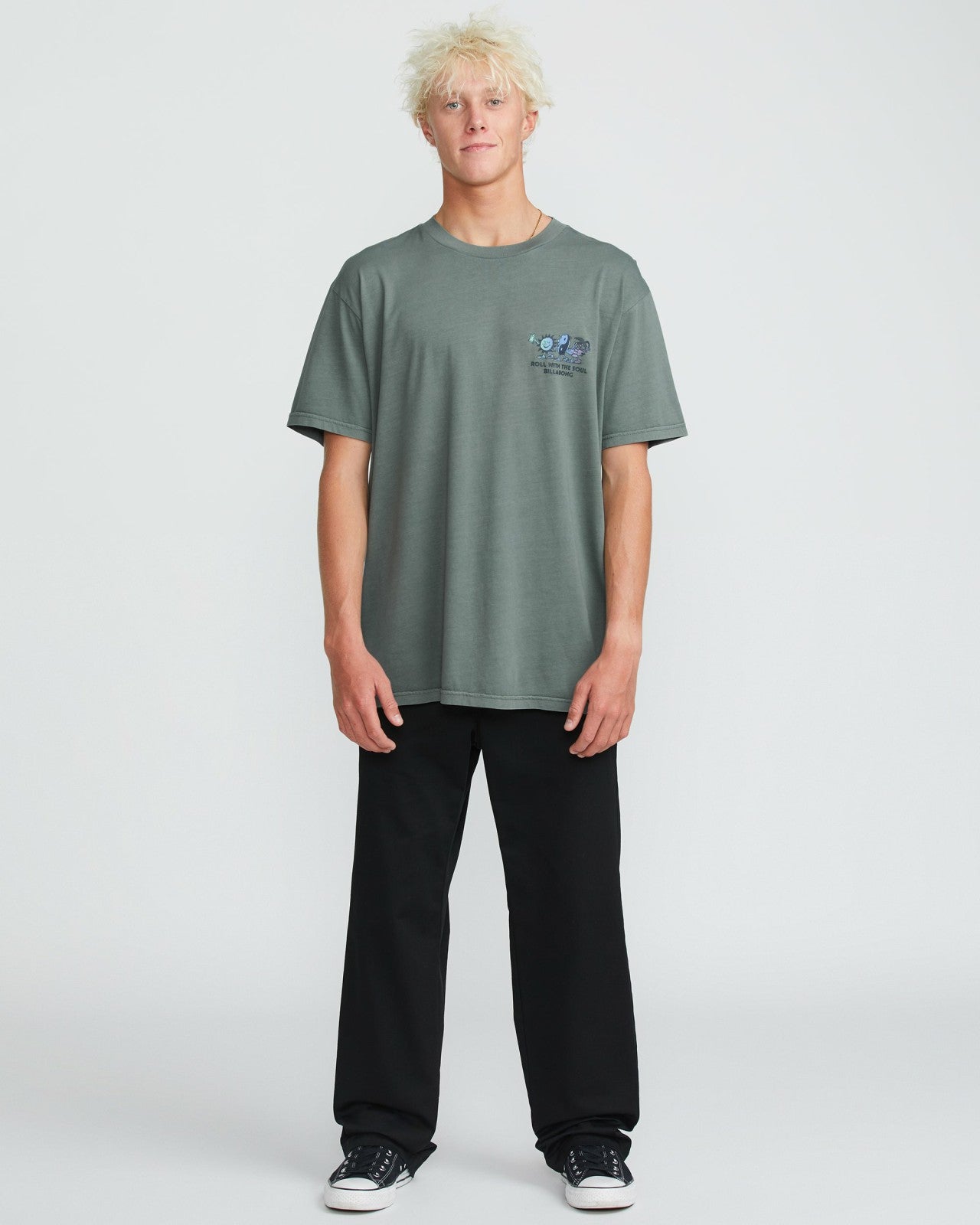 Roll Premium Wave Wash Short Sleeve Tee | Dark Slate Billabong