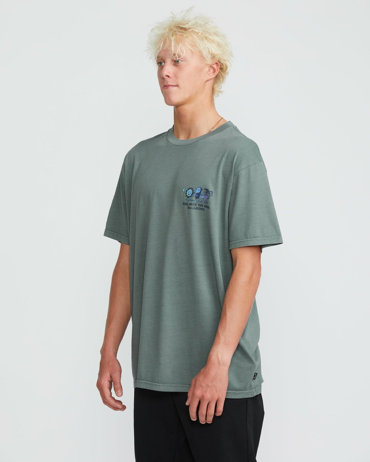 Roll Premium Wave Wash Short Sleeve Tee | Dark Slate Billabong