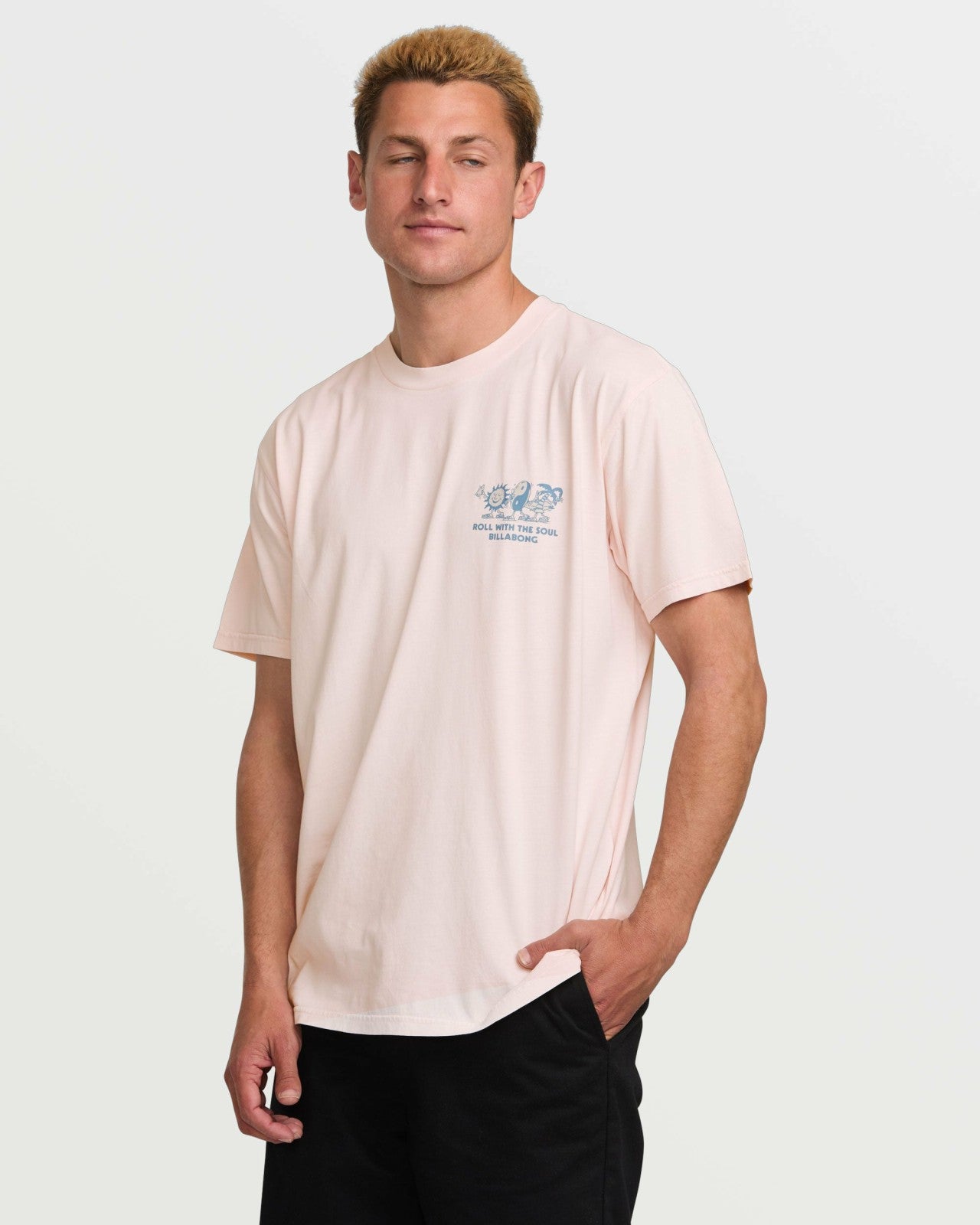Roll Premium Wave Wash Tee | Light Pink Billabong