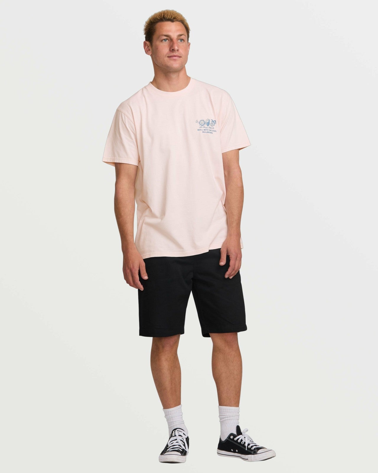 Roll Premium Wave Wash Tee | Light Pink Billabong