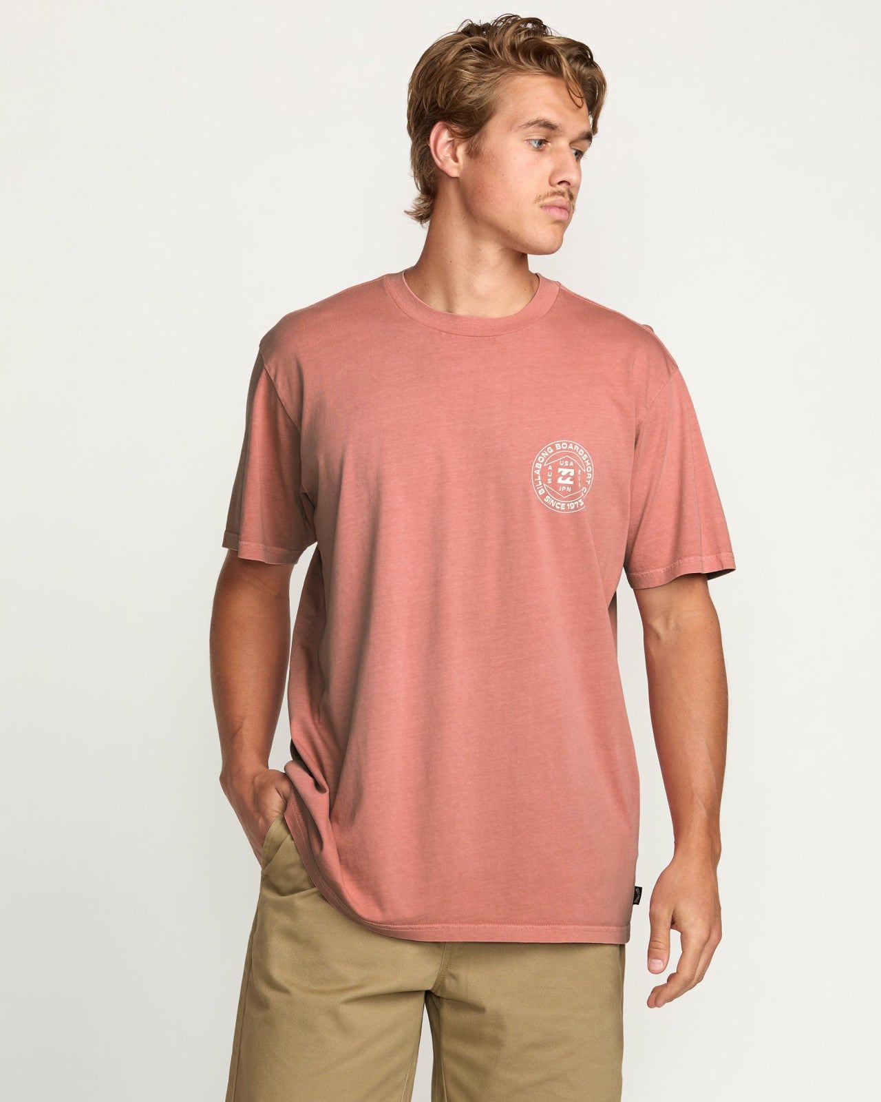 Rotation Premium Wave Wash Tee | Dusty Rose Billabong