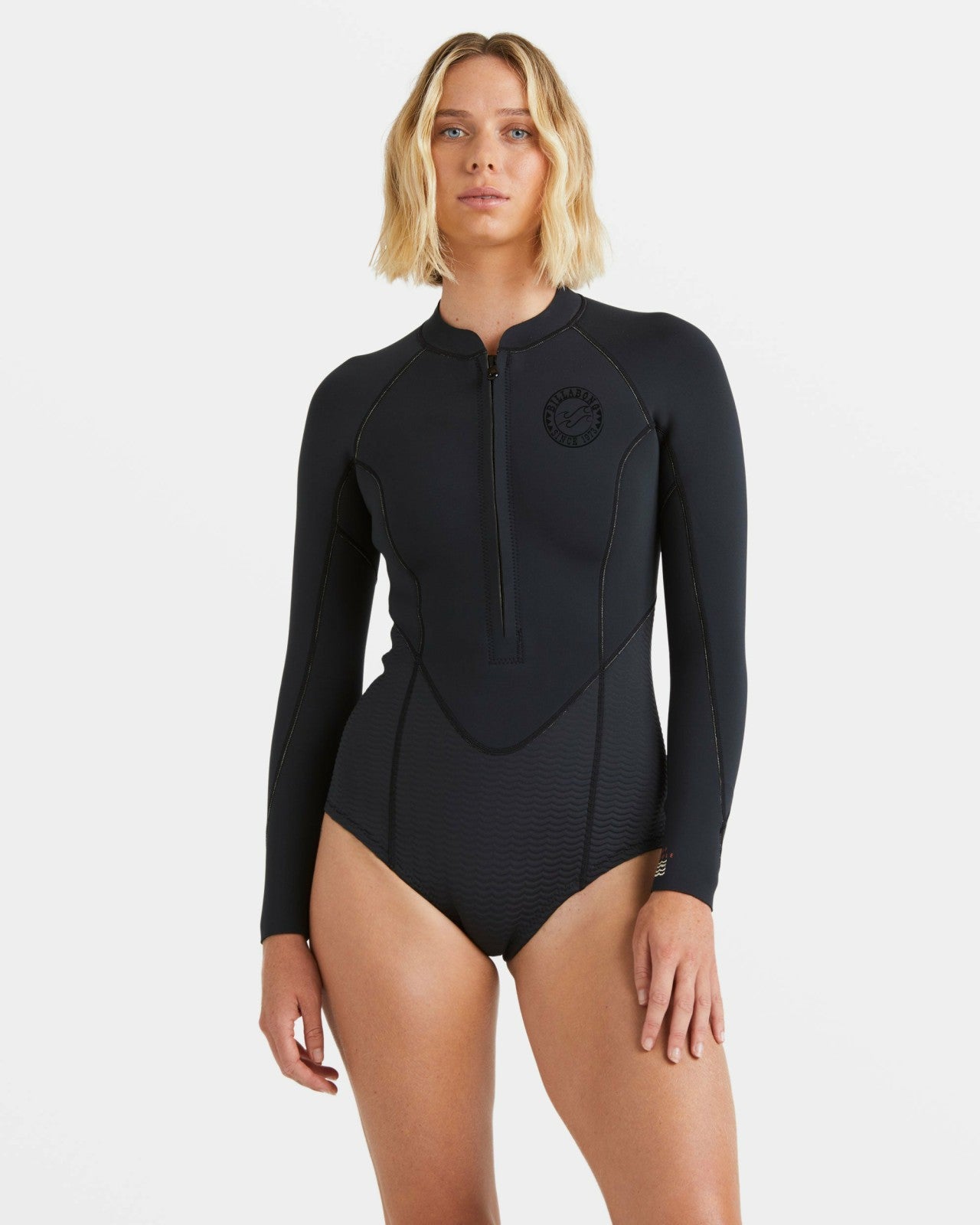 Salty Dayz Natural Flatlock Long Sleeve Springsuit | Black Billabong