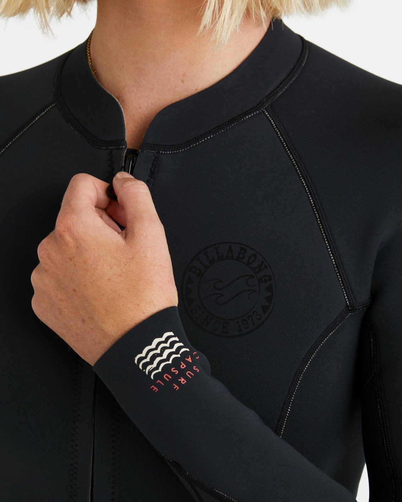 Salty Dayz Natural Flatlock Long Sleeve Springsuit | Black Billabong