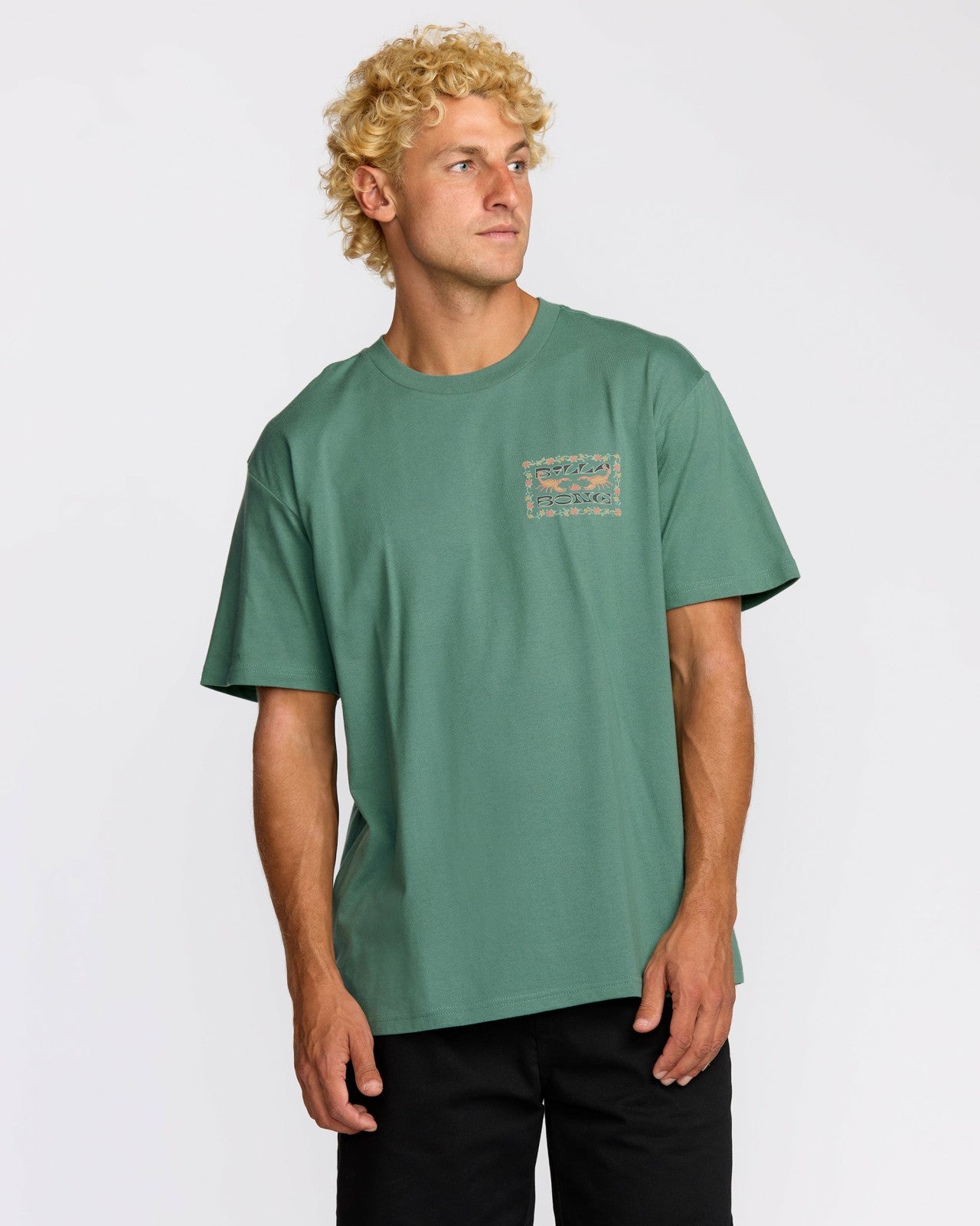 Sharp Regular Short Sleeve T-Shirt | Sage Green Billabong