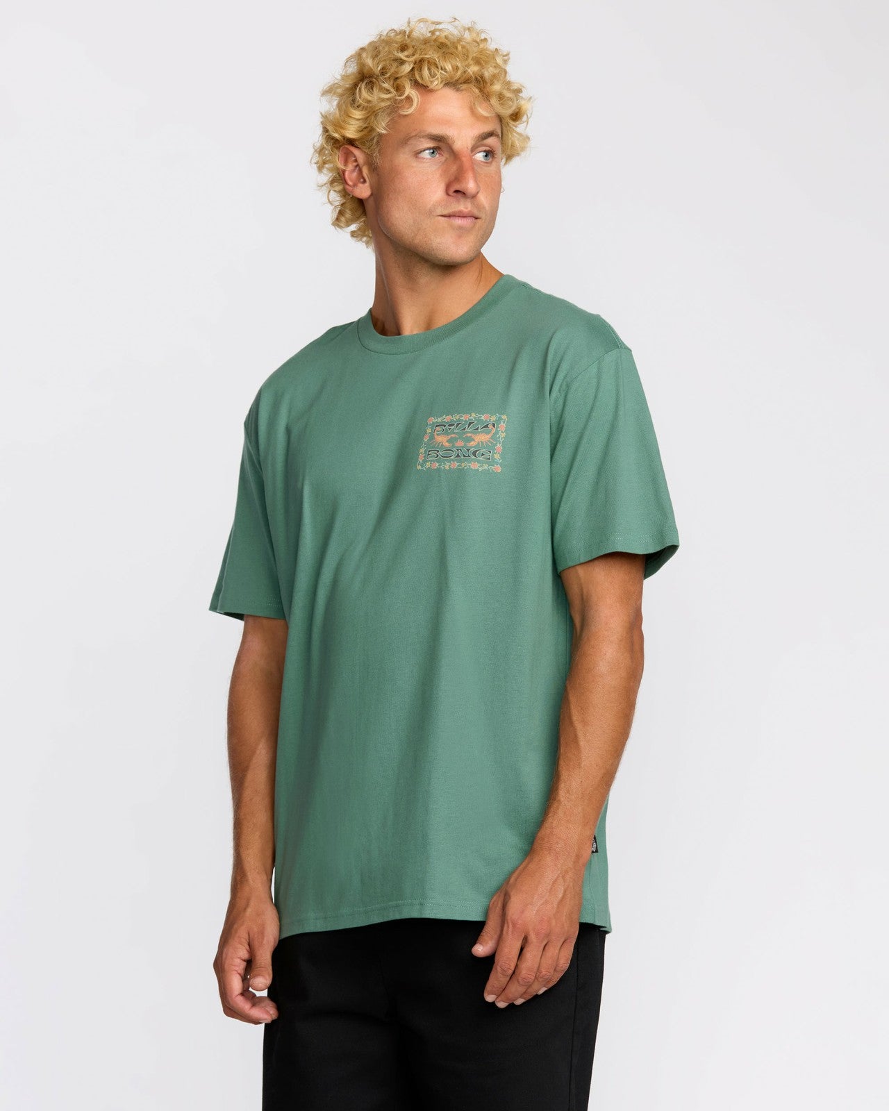 Sharp Regular Short Sleeve T-Shirt | Sage Green Billabong