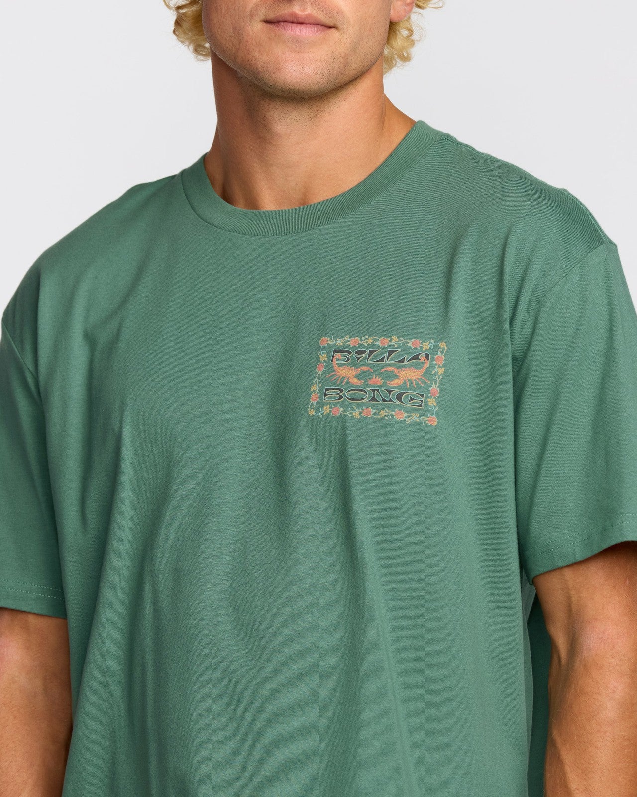 Sharp Regular Short Sleeve T-Shirt | Sage Green Billabong