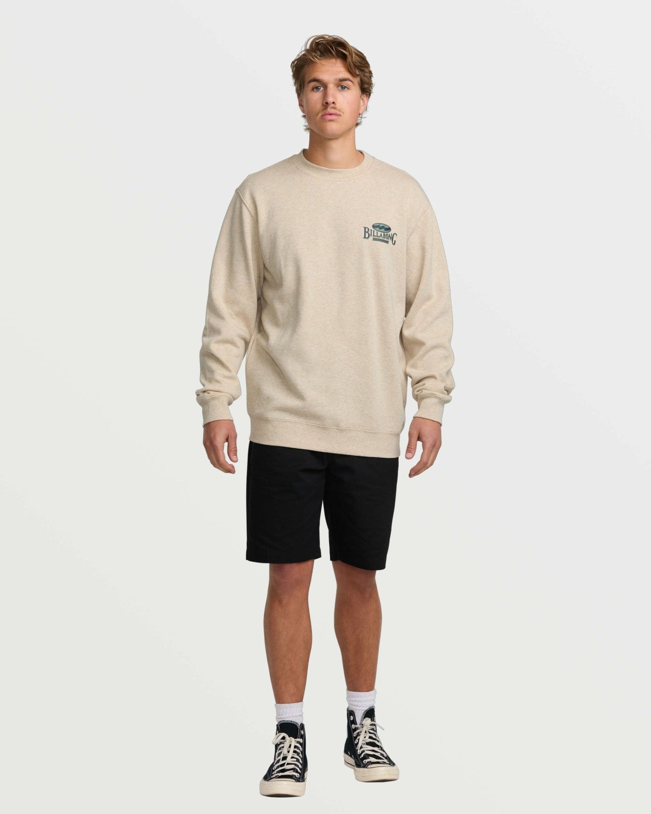 Short Sands Crew Sweatshirt | Oatmeal Heather Billabong