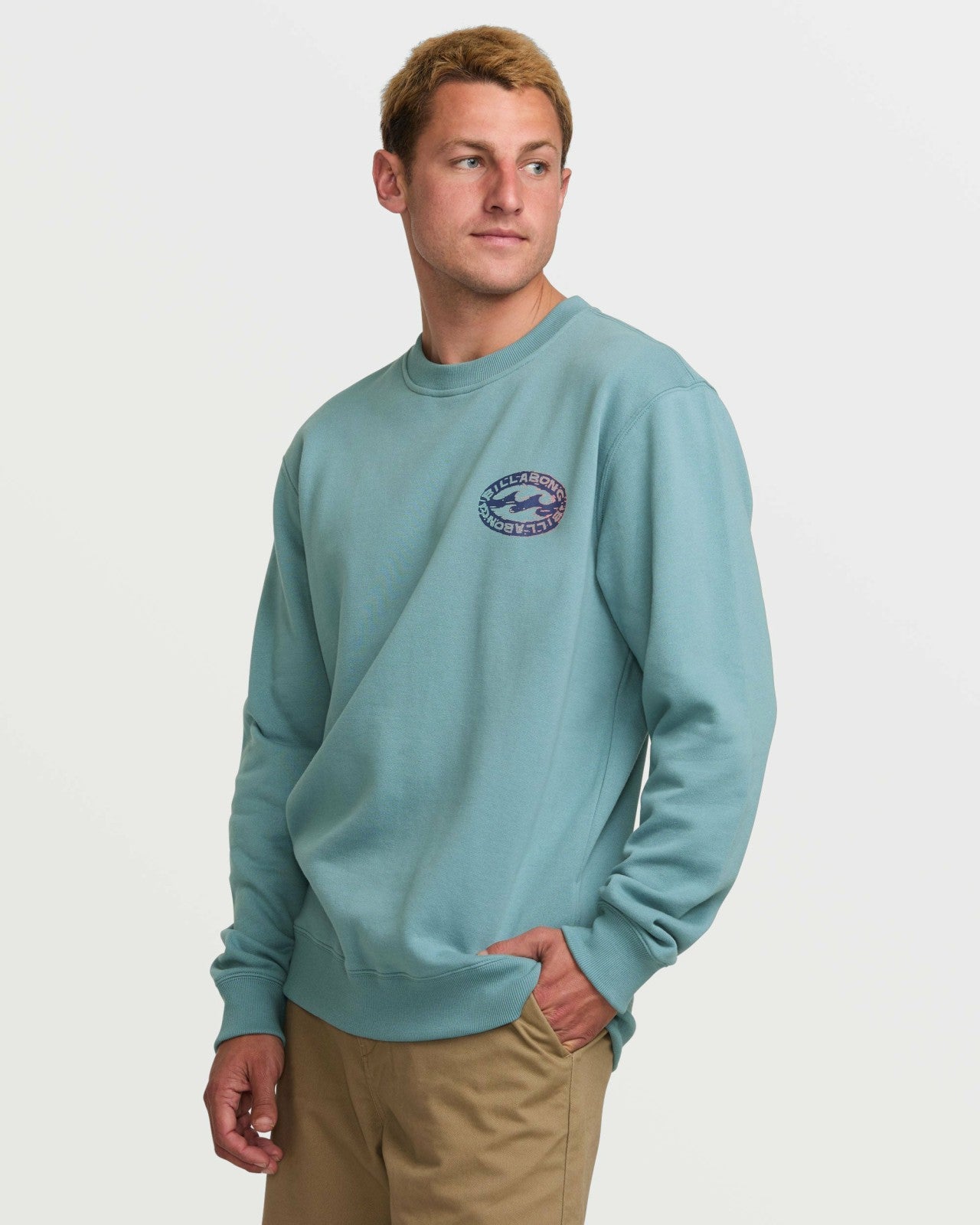 Short Sands Crew Sweatshirt | Washed Blue Billabong