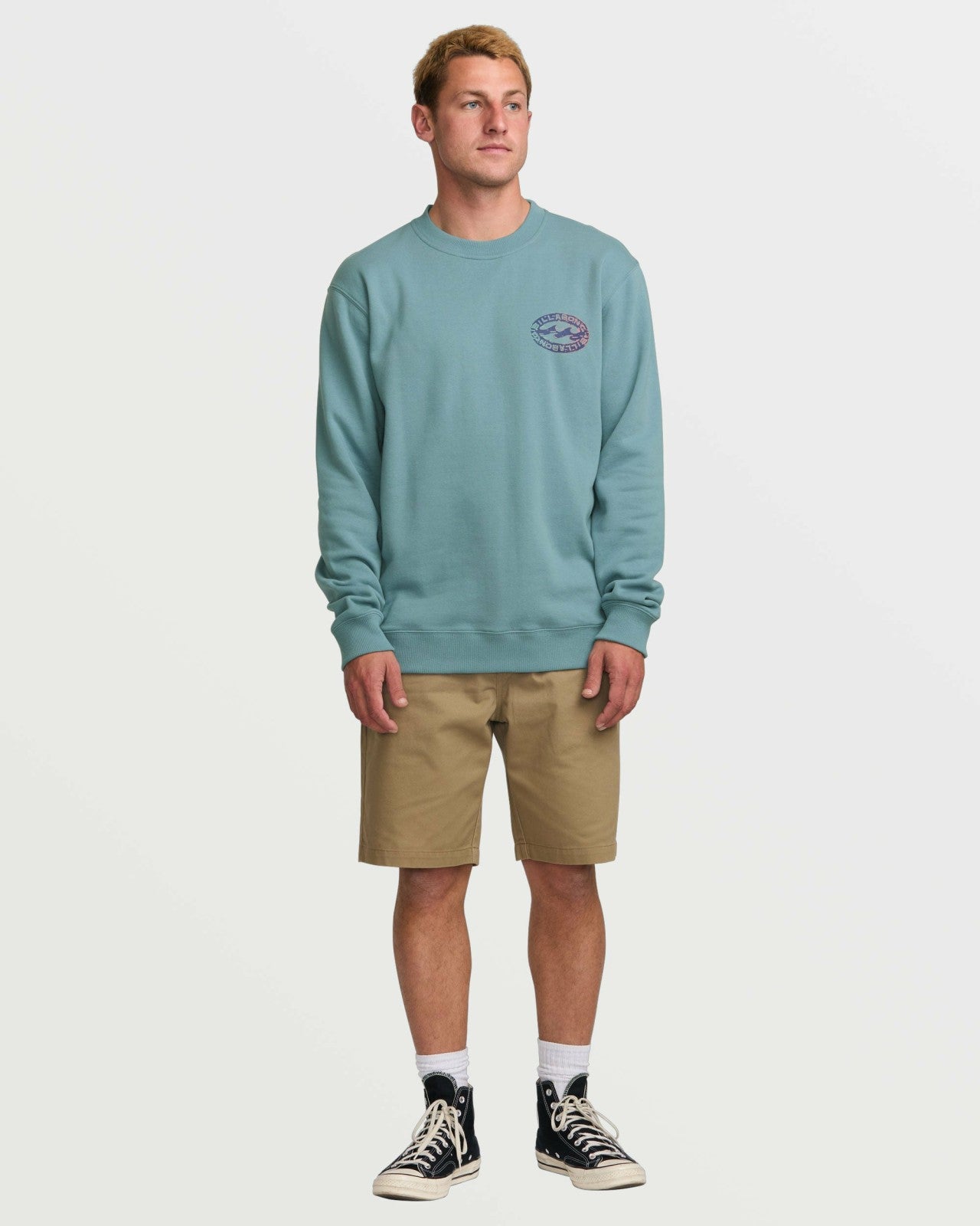 Short Sands Crew Sweatshirt | Washed Blue Billabong