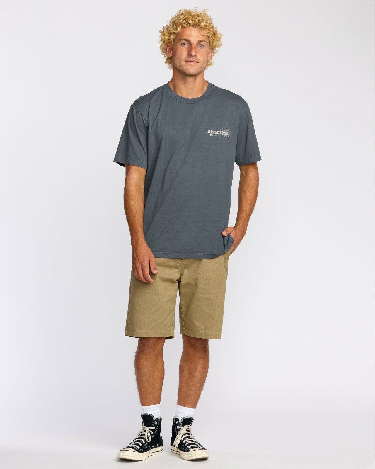 Single Fin Premium Wave Wash Short Sleeve T-Shirt | Midnight Blue Billabong