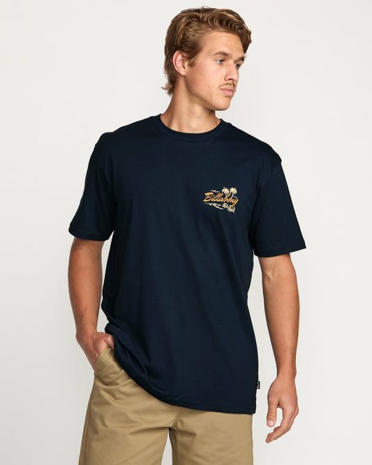 Skull Island Premium Tee | Navy Billabong