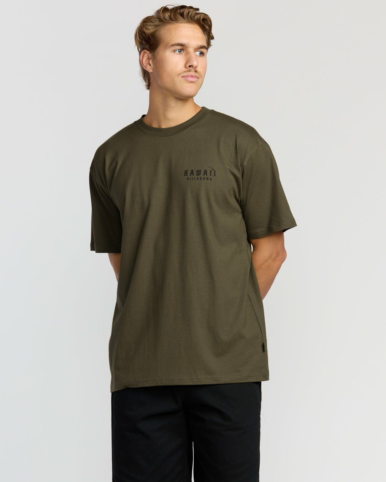 Skull Wave Hi Regular Short Sleeve T-Shirt | Military Billabong