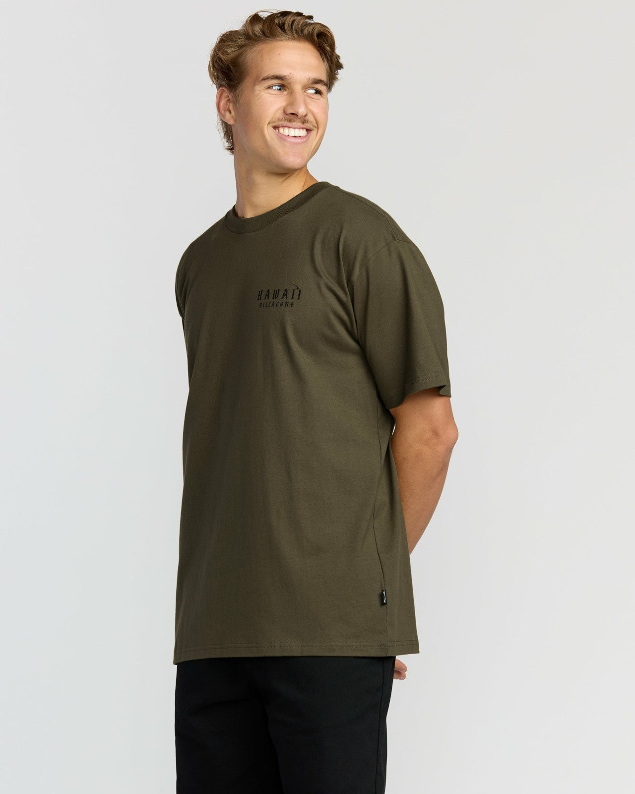 Skull Wave Hi Regular Short Sleeve T-Shirt | Military Billabong