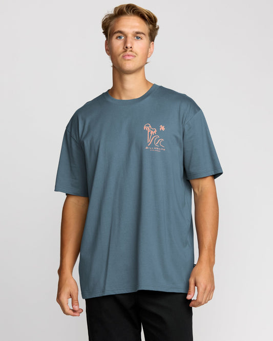 So Far Regular Short Sleeve T-Shirt | Steel Blue Billabong