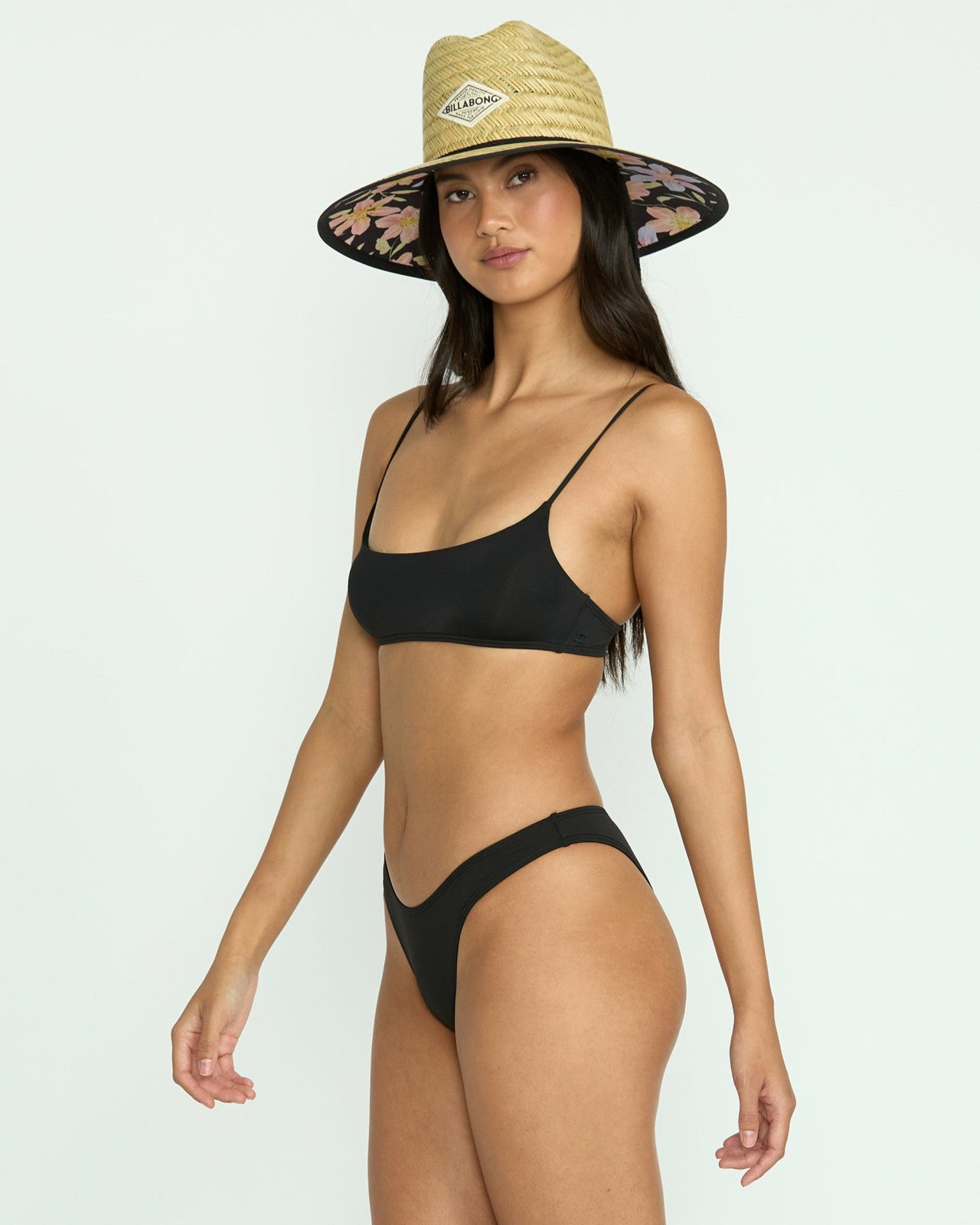 Sol Searcher Jaclyn Crop Bikini Top | Black Pebble Billabong