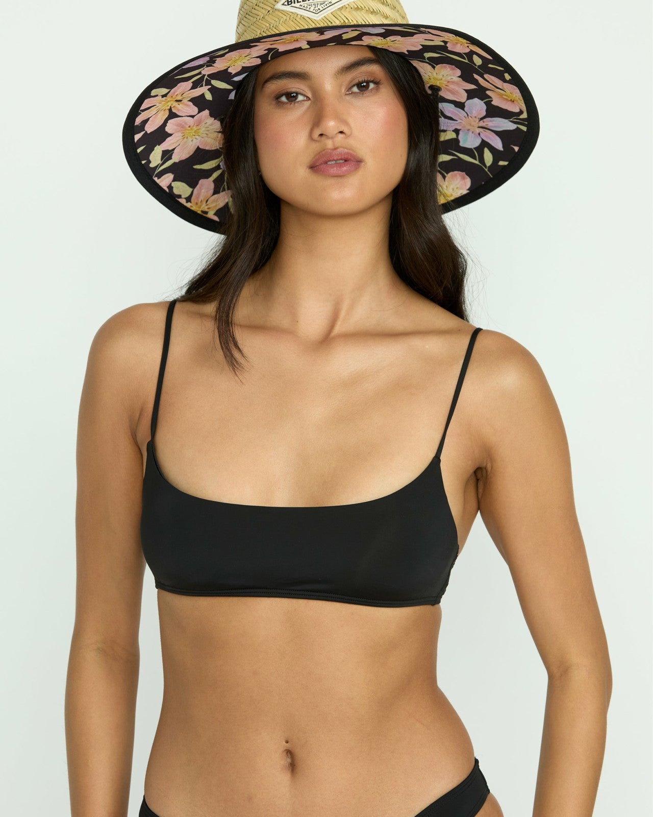 Sol Searcher Jaclyn Crop Bikini Top | Black Pebble Billabong