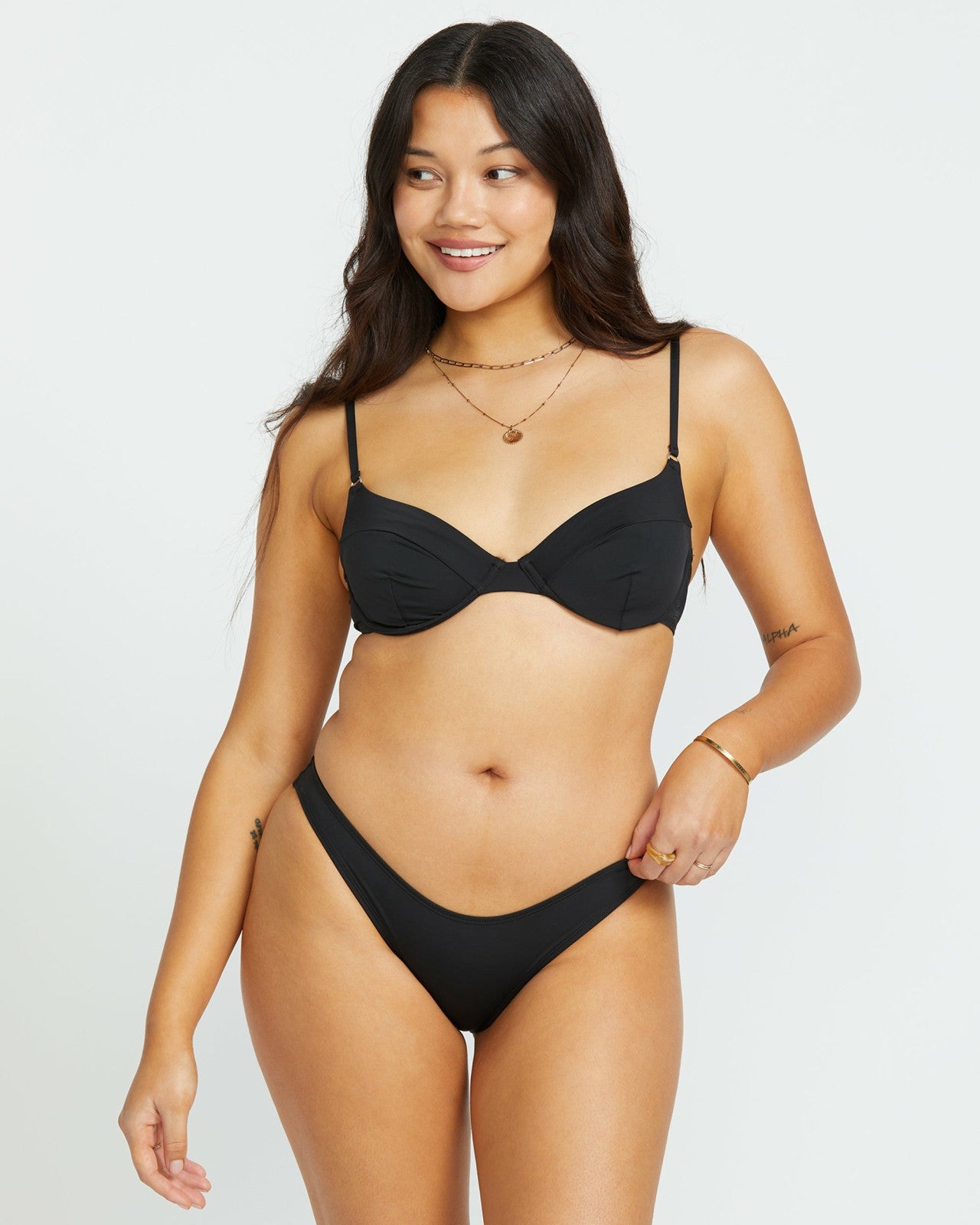 Sol Searcher Morgan Underwire Bikini Top | Black Pebble Billabong
