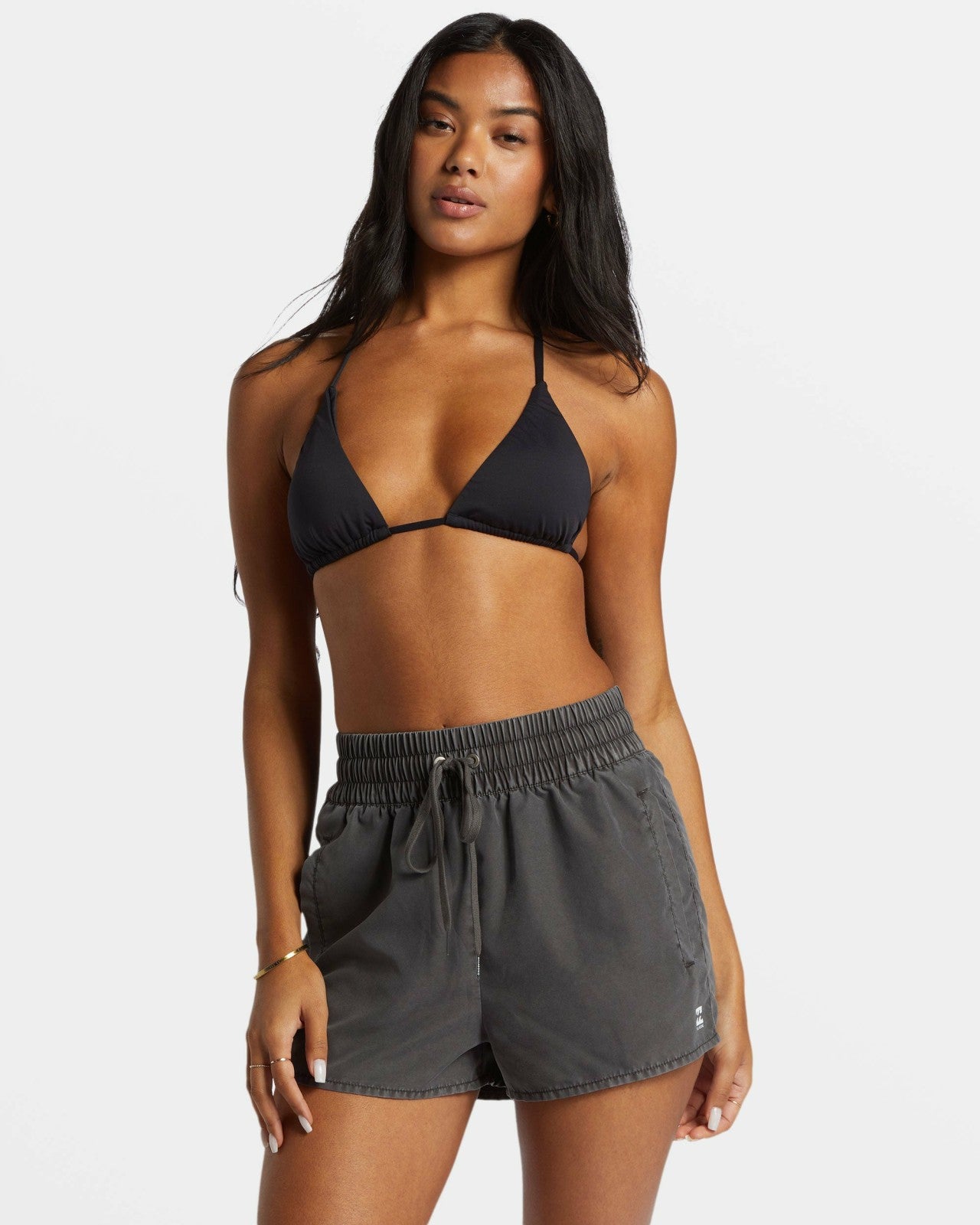 Sol Searcher New Elastic Waist Swim Shorts | Black Pebble Billabong