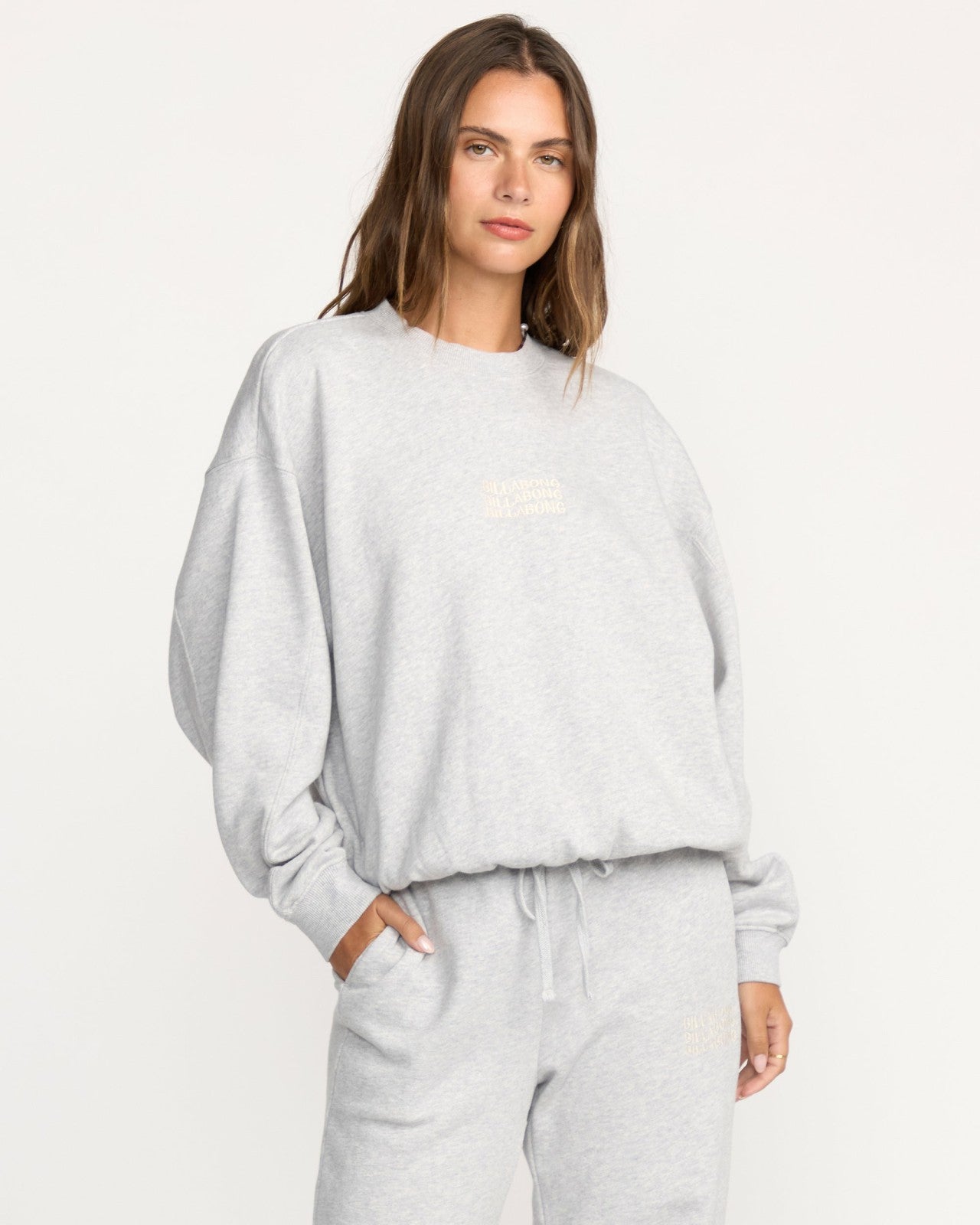 So Sunny Kendal Crewneck Sweatshirt | Heather Grey Billabong