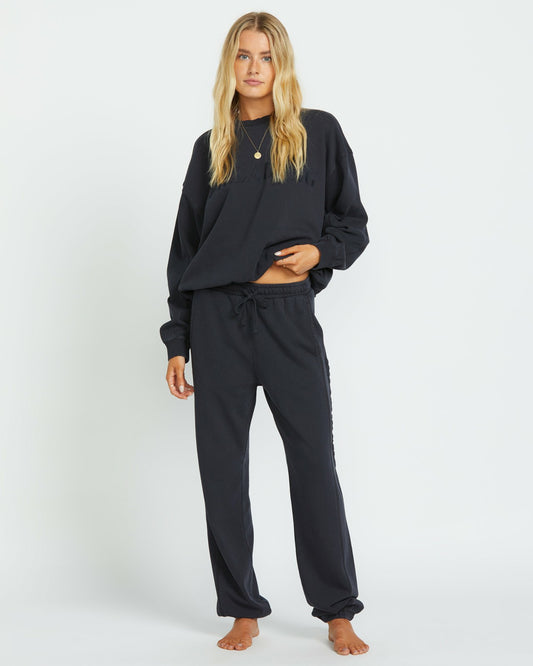 So Typical Elastic Waist Pants | Black Pebble Billabong