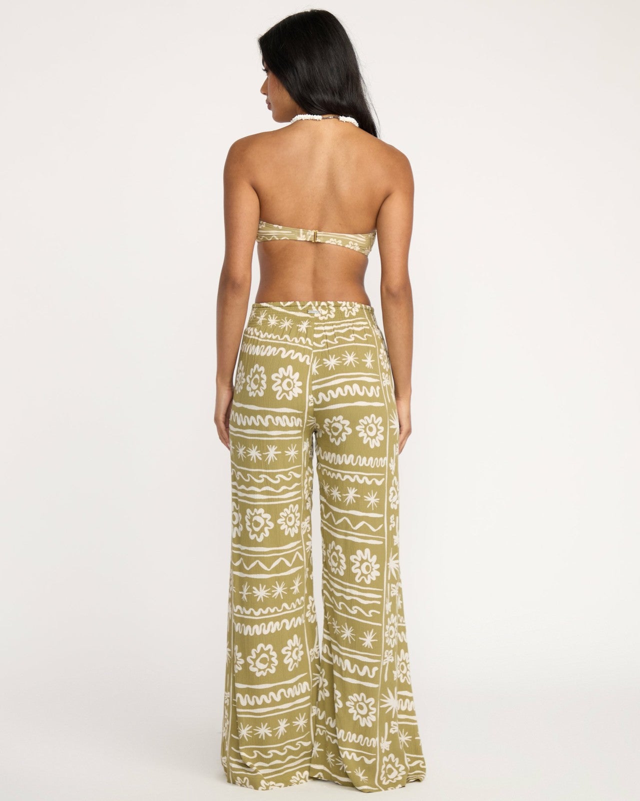Split Spirit Elastic Waist Pants | Green Tea Billabong