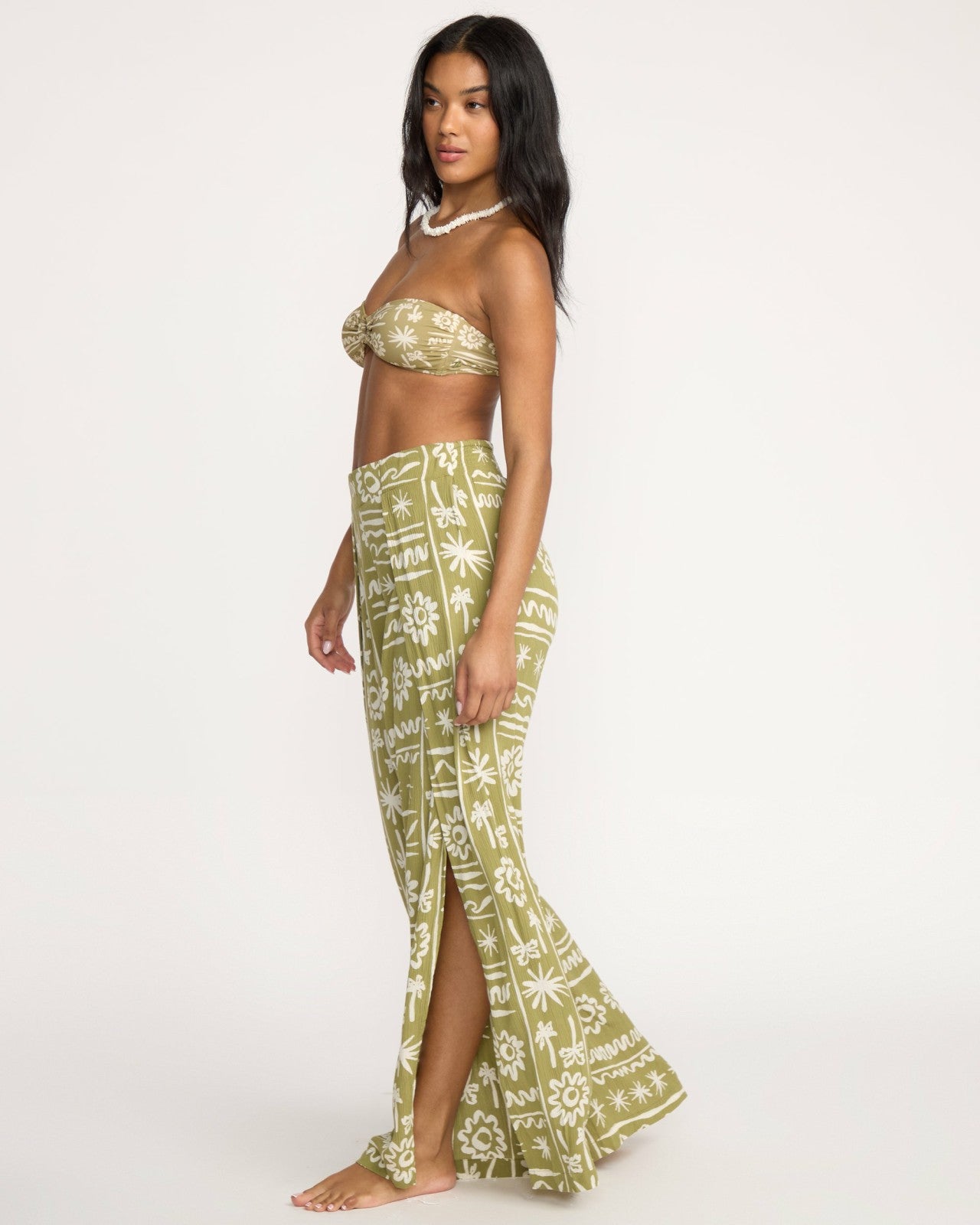 Split Spirit Elastic Waist Pants | Green Tea Billabong