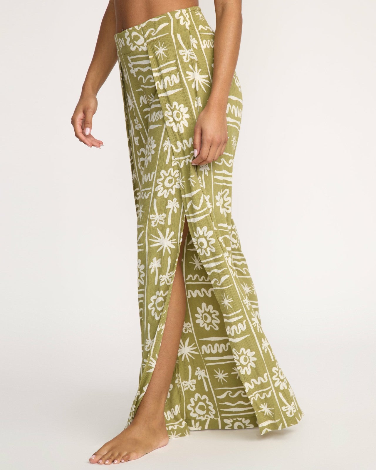 Split Spirit Elastic Waist Pants | Green Tea Billabong