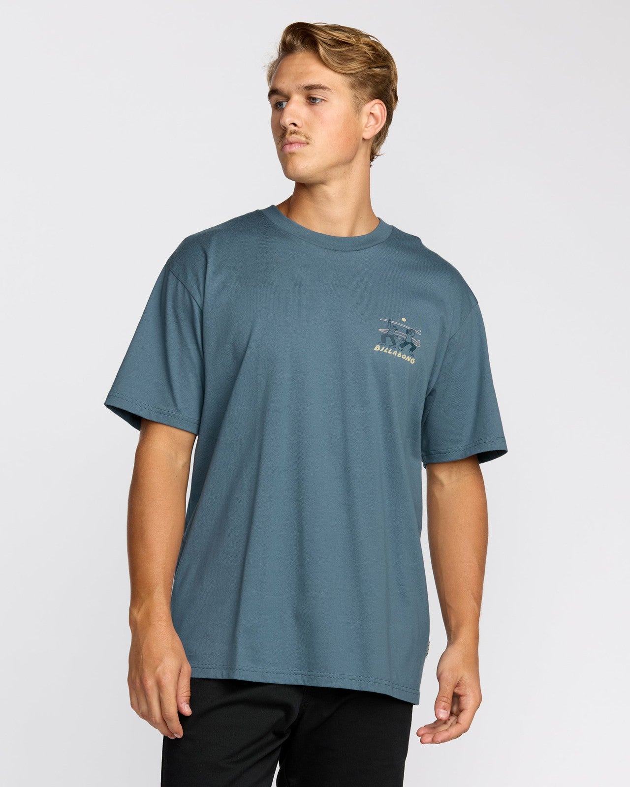 Split The Peak Regular Short Sleeve T-Shirt | Steel Blue Billabong