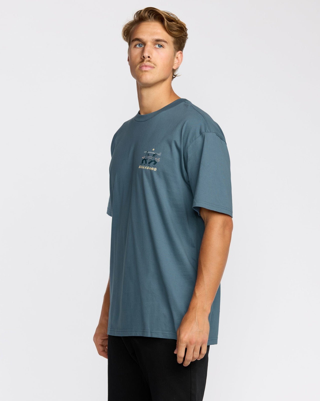 Split The Peak Regular Short Sleeve T-Shirt | Steel Blue Billabong