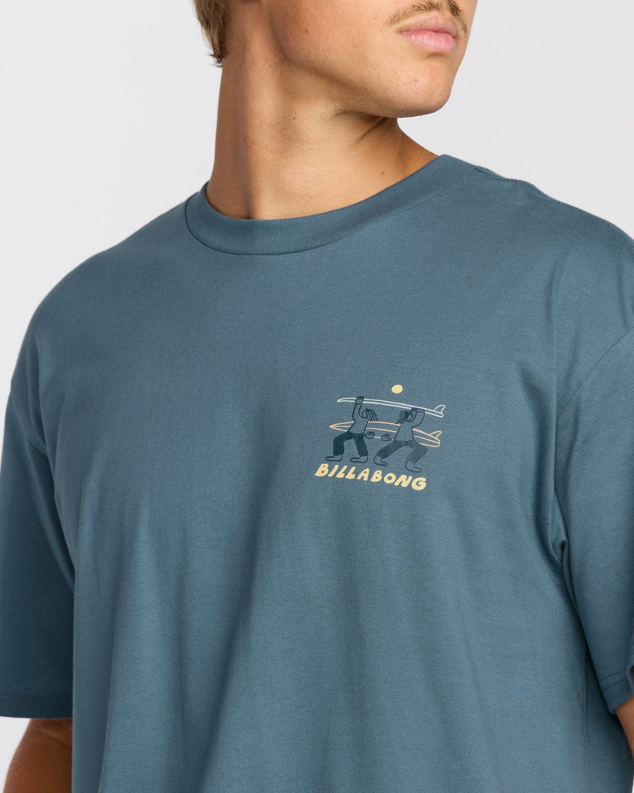 Split The Peak Regular Short Sleeve T-Shirt | Steel Blue Billabong