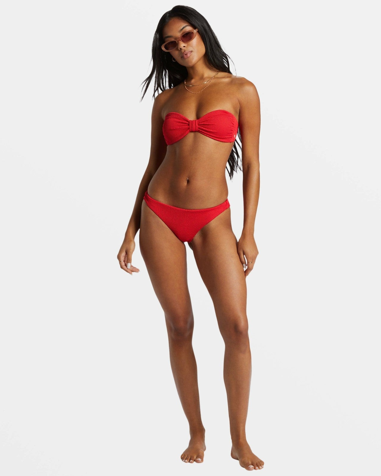 Summer High Tanga Bikini Bottoms | Fiesta Red Billabong