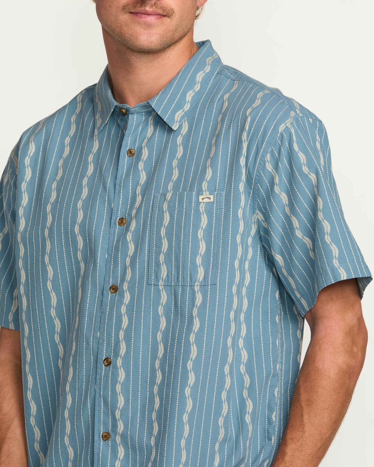 Sundays Jacquard Short Sleeve Shirt | Carolina Blue Billabong