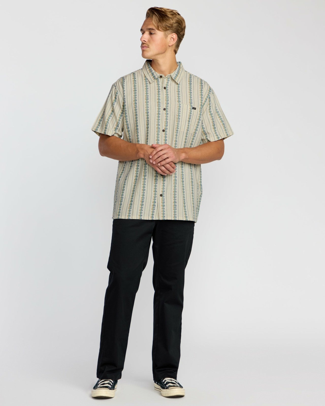 Sundays Jacquard Short Sleeve Shirt | Cream Billabong