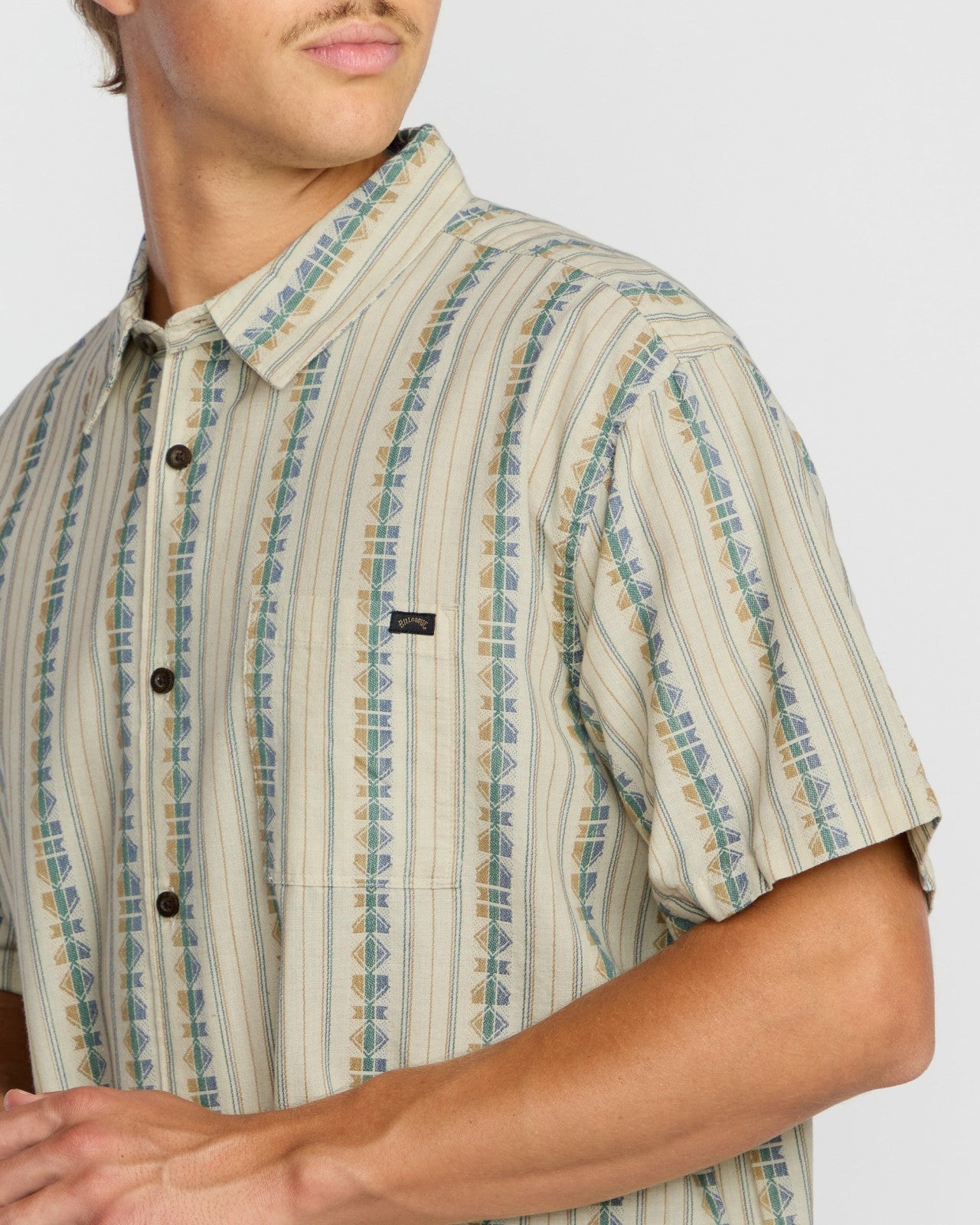Sundays Jacquard Short Sleeve Shirt | Cream Billabong