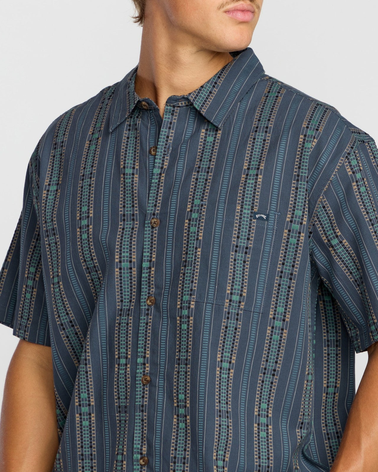 Sundays Jacquard Short Sleeve Shirt | Dark Navy Billabong