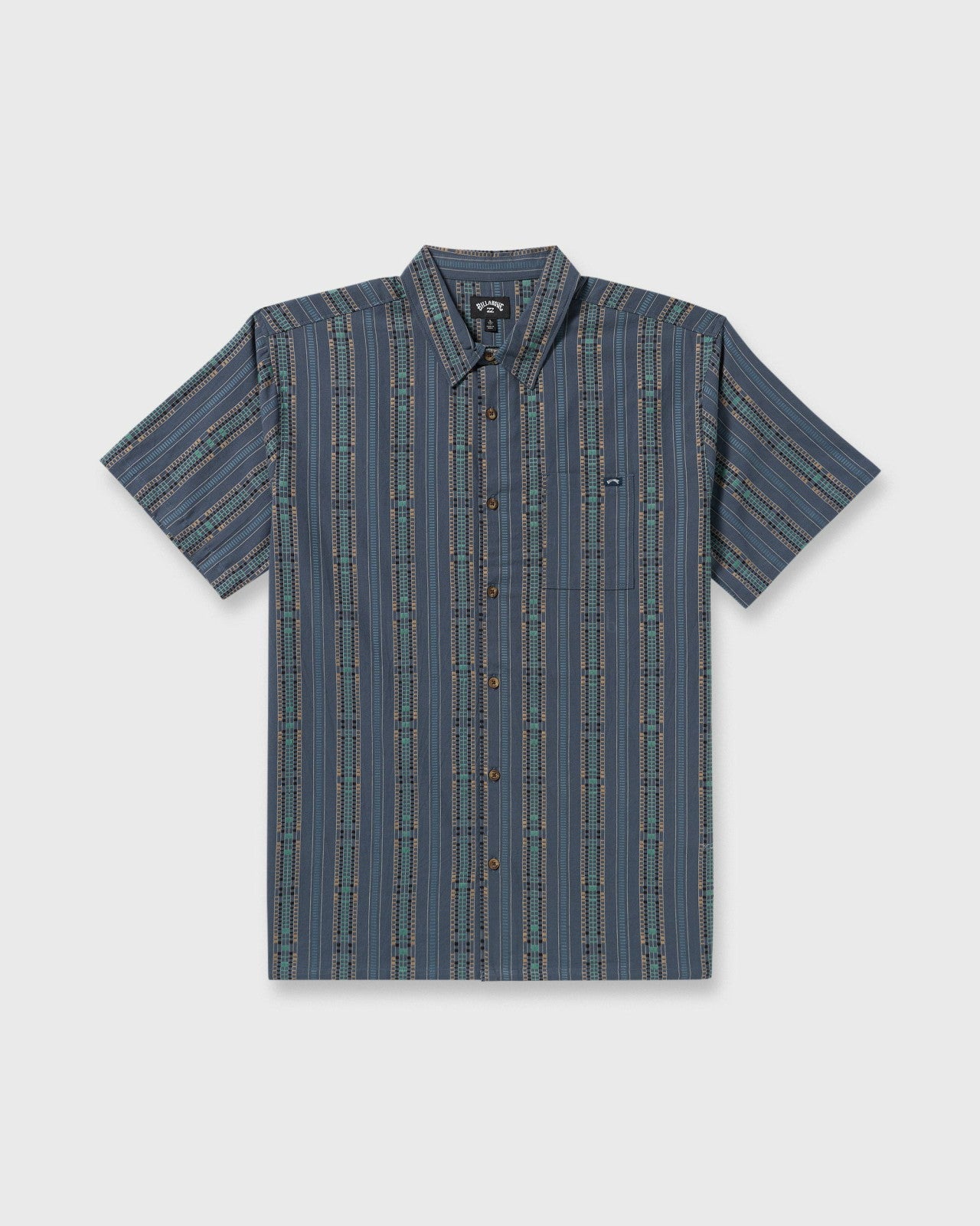 Sundays Jacquard Short Sleeve Shirt | Dark Navy Billabong