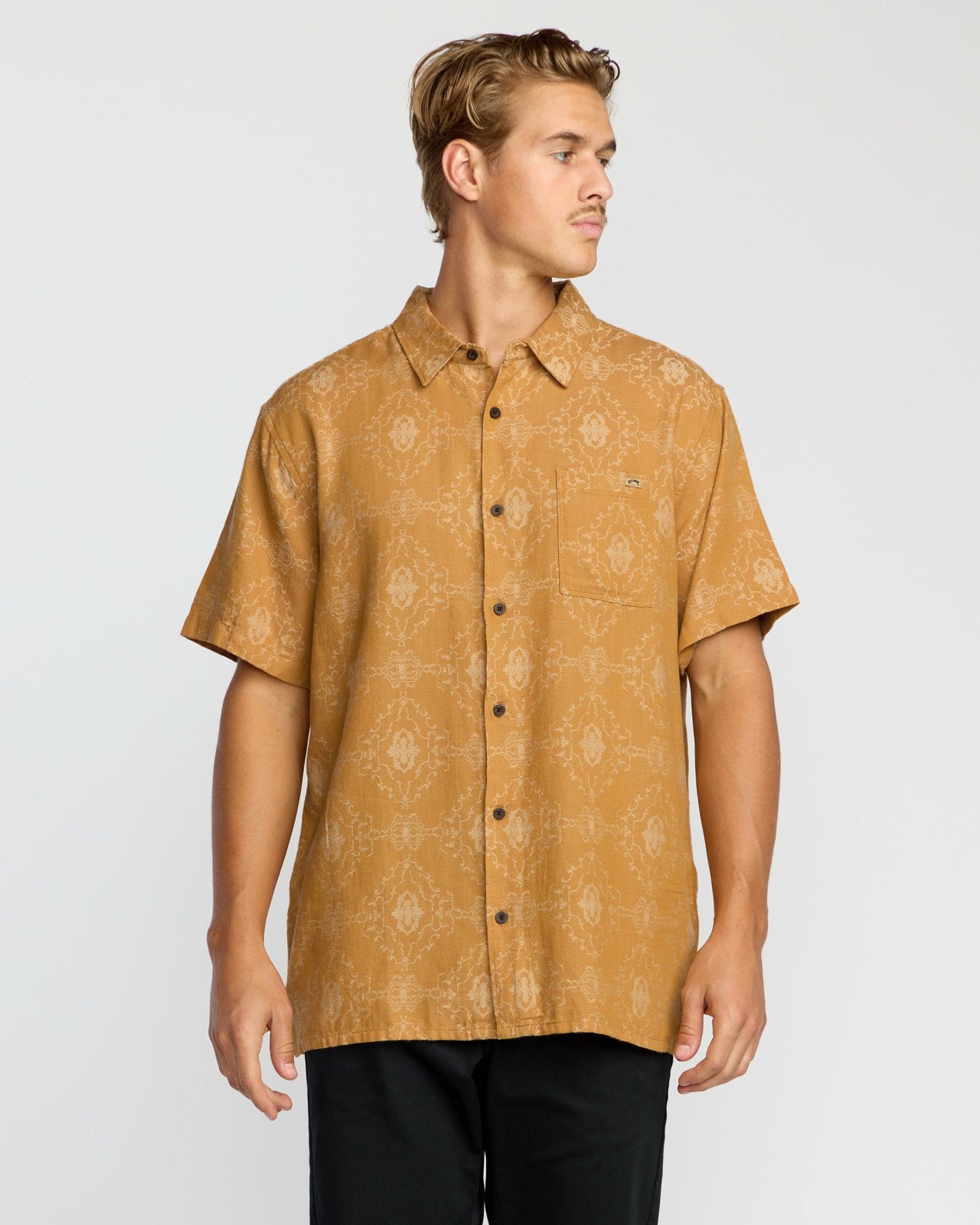 Sundays Jacquard Short Sleeve Shirt | Golden Haze Billabong