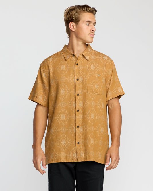 Sundays Jacquard Short Sleeve Shirt | Golden Haze Billabong