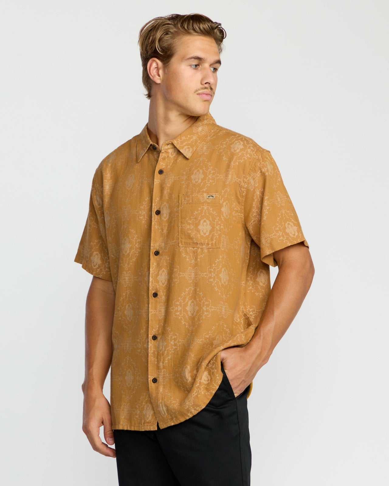 Sundays Jacquard Short Sleeve Shirt | Golden Haze Billabong