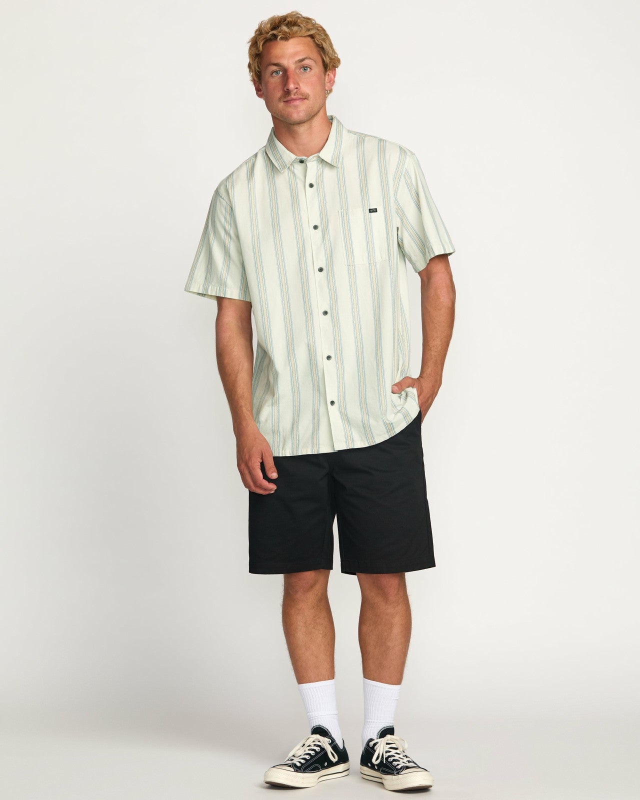 Sundays Jacquard Short Sleeve Shirt | Silver Billabong
